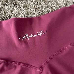 NEW Alphalete Plum Colored Crossover Leggings